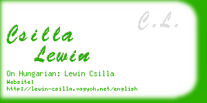 csilla lewin business card